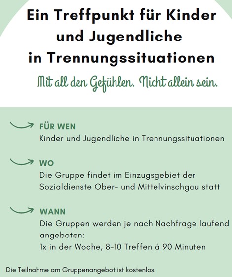 Sozialpädagogische Gruppen für Kinder und Jugendliche in Trennungssituationen