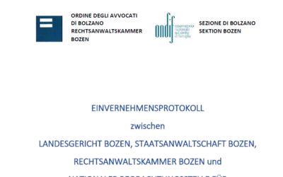 NEUES EINVERNEHMENSPROTOKOLL DER ANWALTSKAMMER