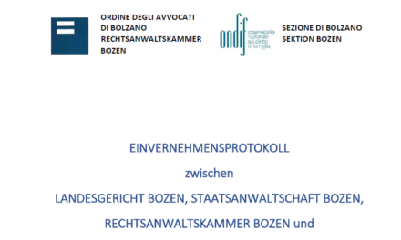 NEUES EINVERNEHMENSPROTOKOLL DER ANWALTSKAMMER