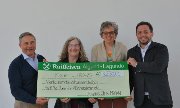 Benefiz-Preiswatten in Zusammenarbeit mit Kiwanis Club Meran war ein Erfolg