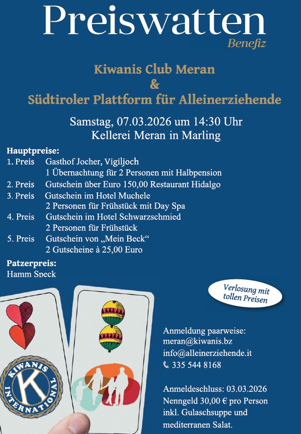 Benefiz-Preiswatten am 07.03.2026