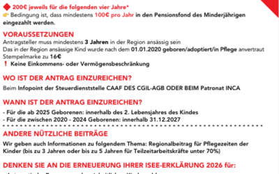 ANREIZ FÜR NEUGEBORENE – Bis zu 1100 Euro für die Zukunft Deines Kindes