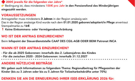 ANREIZ FÜR NEUGEBORENE – Bis zu 1100 Euro für die Zukunft Deines Kindes